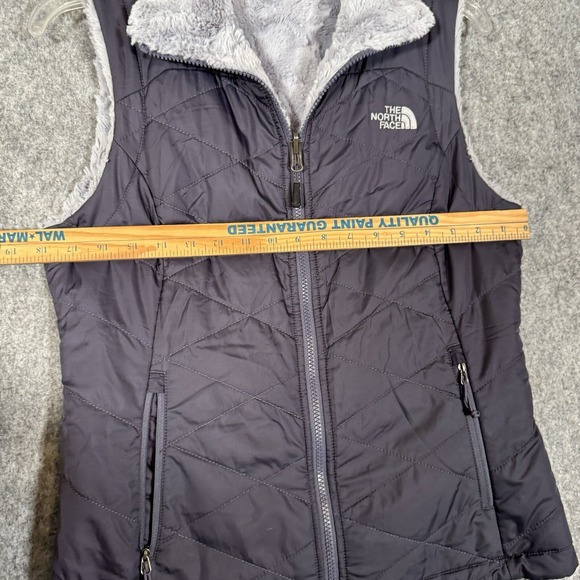 The North Face Reversible Quilted Fleece Vest Womens Small Purple Mossbud Swirl - Picture 10 of 13